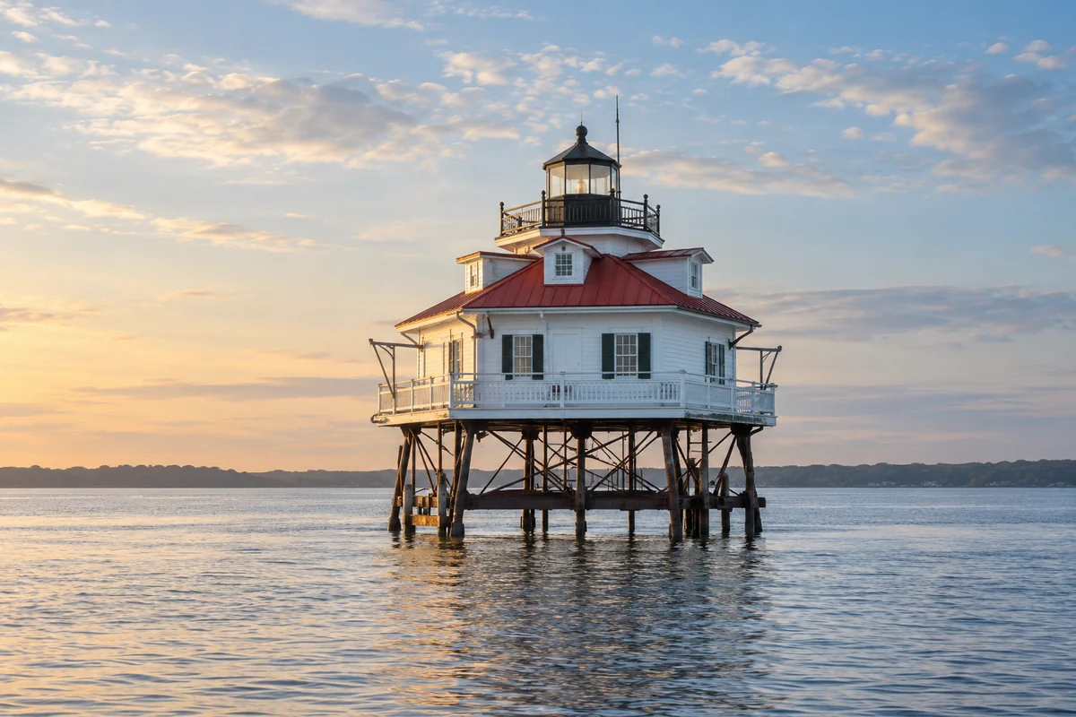 Original generated view of Thomas Point Shoal Lighthouse on Chesapeake Bay, Maryland