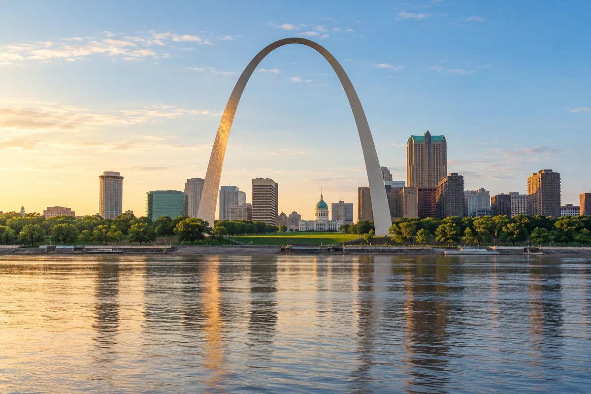 Original generated view of the Gateway Arch in St. Louis, Missouri